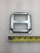 Mixed Brands Double Gang Decora 4" Square Box Cover 1/2" Raised