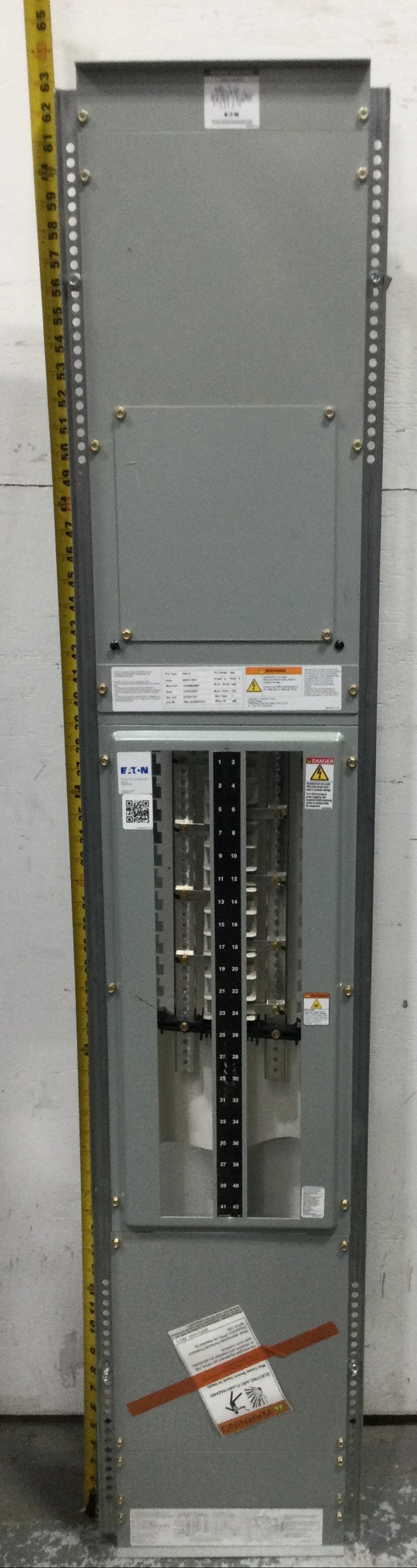 Eaton Pow-R-Line PR1LX 225 Amp 3 Phase 42 Space Load Center Guts Only 12"X 63.5"