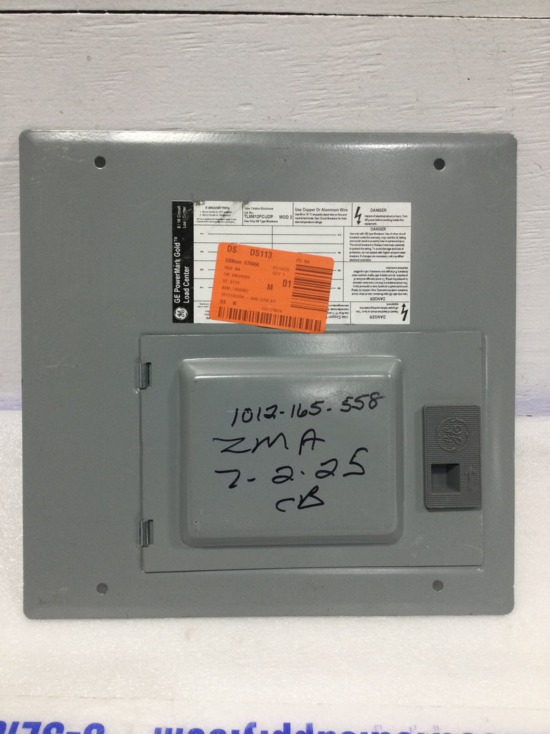 General Electric TLM812FCUDP 8 Space 120/240V Panel/Door Only 12 3/8