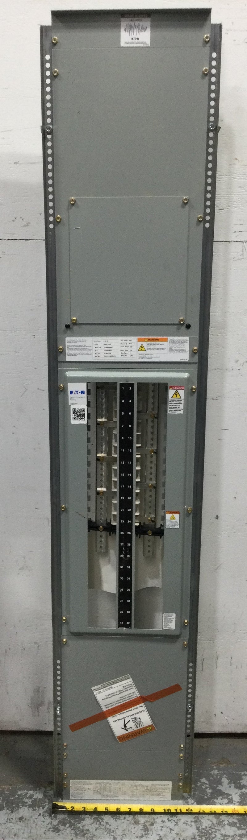 Eaton Pow-R-Line PR1LX 225 Amp 3 Phase 42 Space Load Center Guts Only 12"X 63.5"