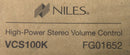 Niles VCS100K 100W Indoor High-Power Stereo Volume Control w/4 Color Wall Plate