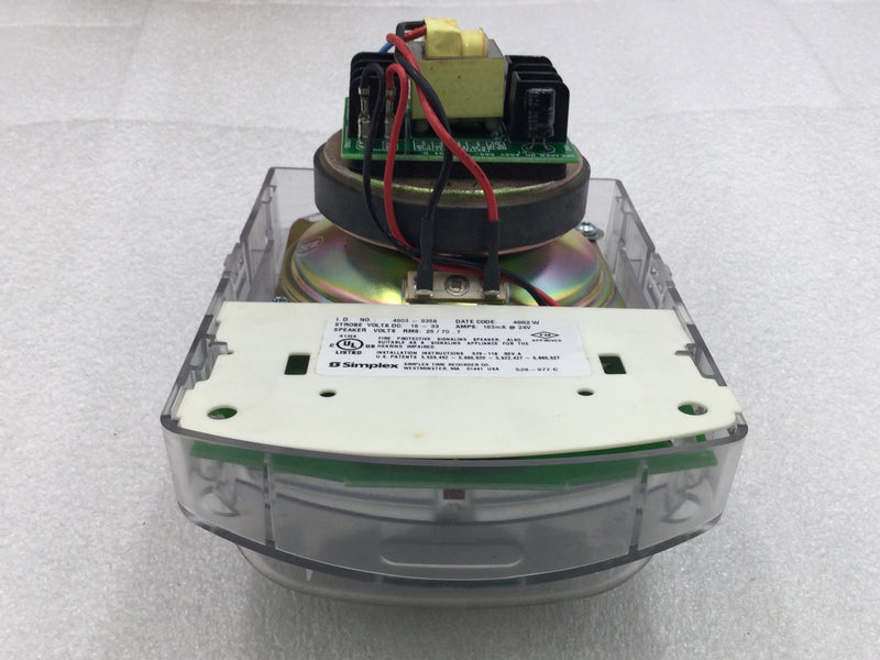 Simplex 4903-9358 163 Amp 24V Fire Protective Speaker Strobe Replacement