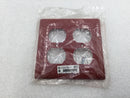 Hubbell NP82R 2 Gang Unbreakable Duplex Receptacle Plate in Red