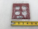 Hubbell NP82R 2 Gang Unbreakable Duplex Receptacle Plate in Red