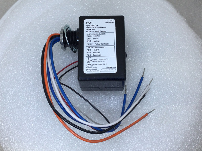 Sensor Switch PP20 Enclosed Power Pack 20 Amp 120/277V Relay Circuit Protector