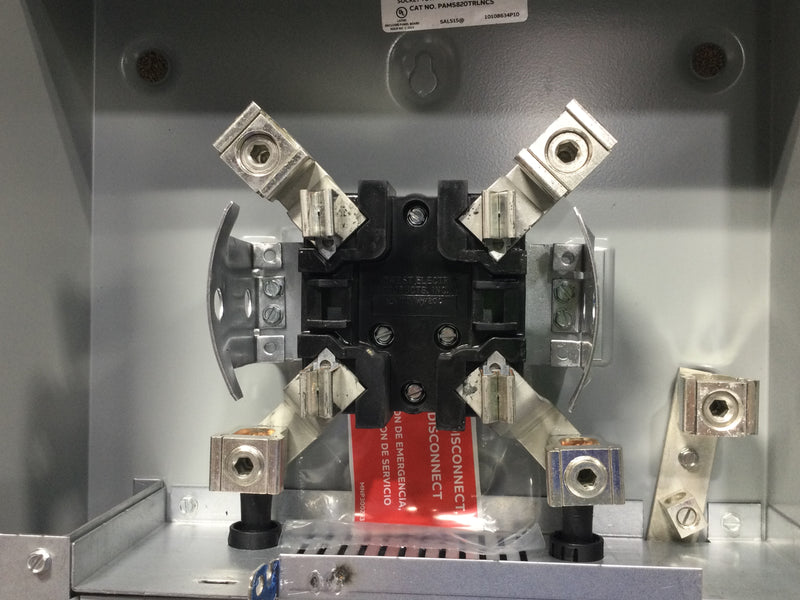 ABB PAMS820TRLNCS 200 Amp 8 Space 1PH 3 Wire 120/240V Meter Socket/Load Center