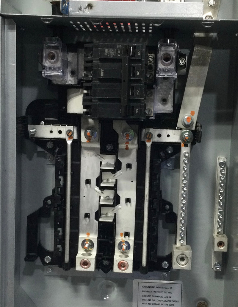 ABB PAMS820TRLNCS 200 Amp 8 Space 1PH 3 Wire 120/240V Meter Socket/Load Center