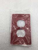 Hubbell NP8R Single Gang Unbreakable Duplex Receptacle Plate in Red