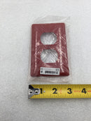 Hubbell NP8R Single Gang Unbreakable Duplex Receptacle Plate in Red