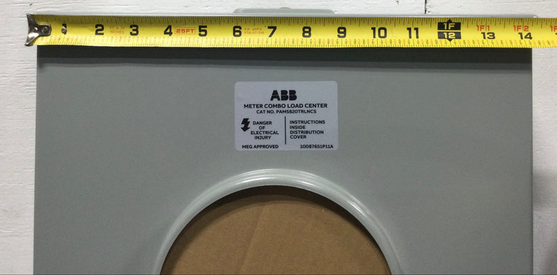 ABB PAMS820TRLNCS 200 Amp 8 Space 1PH 3 Wire 120/240V Meter Socket/Load Center