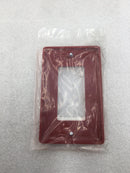 Hubbell NP26R Single Gang Unbreakable Decora Style Device Plate in Red