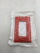 Leviton 80401-NR Single Gang Decora Wall Device Plate in Red