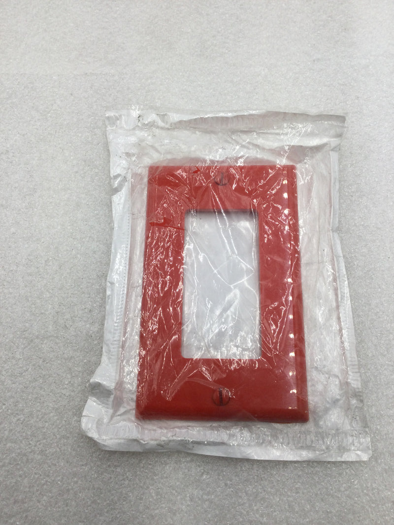Leviton 80401-NR Single Gang Decora Wall Device Plate in Red