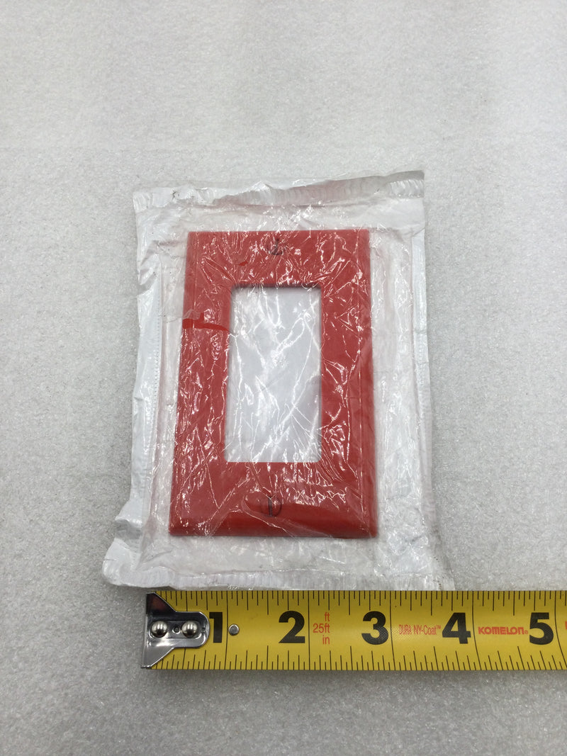 Leviton 80401-NR Single Gang Decora Wall Device Plate in Red