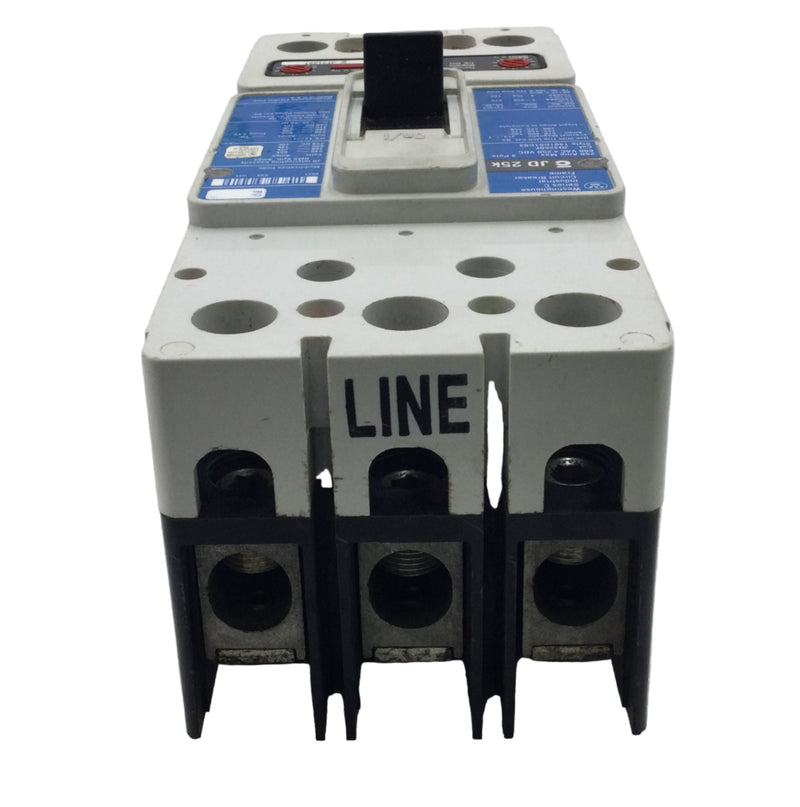 Westinghouse JD3250F 250 Amp 3 Pole 600V Circuit Breaker w/125 Amp Trip JT3125T