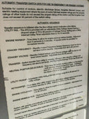 Generac Type GTS01W-2A2LDNCN 100 Amp, 480V Transfer switch