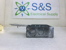 Lot of 2 Mixed Brands 4" Square Metal Box with Nail-On Bracket and 1/2" and 3/4" Knockouts