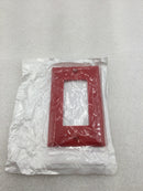 Leviton 218-80401-NR Single Gang Decora Wall Device Plate in Red