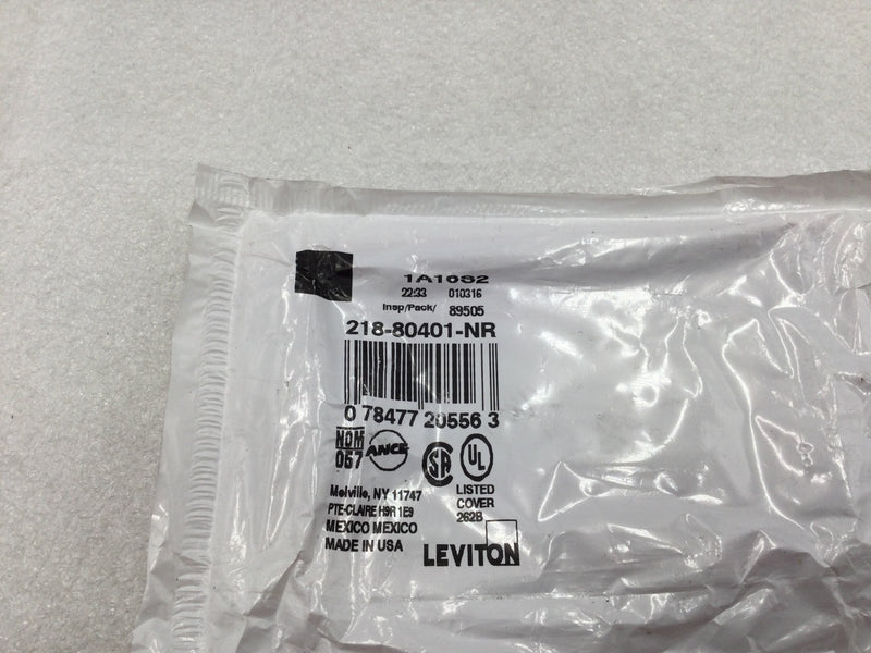 Leviton 218-80401-NR Single Gang Decora Wall Device Plate in Red