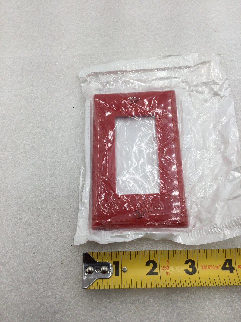 Leviton 218-80401-NR Single Gang Decora Wall Device Plate in Red