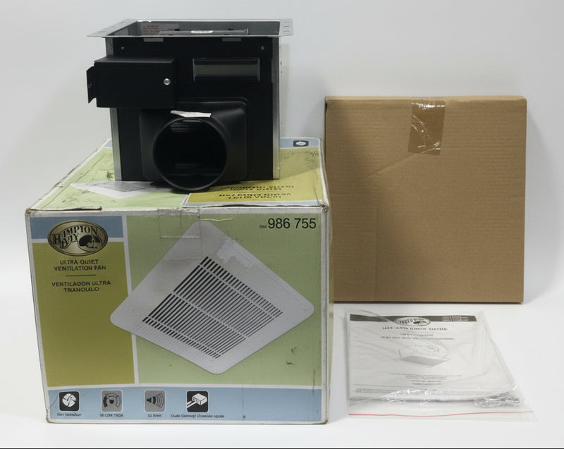 Hampton Bay 986755 0.18 Amp 120V 50 CFM/PCM Ultra Quiet Ventilation Fan