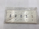 Cooper Wiring 2155LA 5 Gang Standard Size Toggle Switch Plate in Light Almond