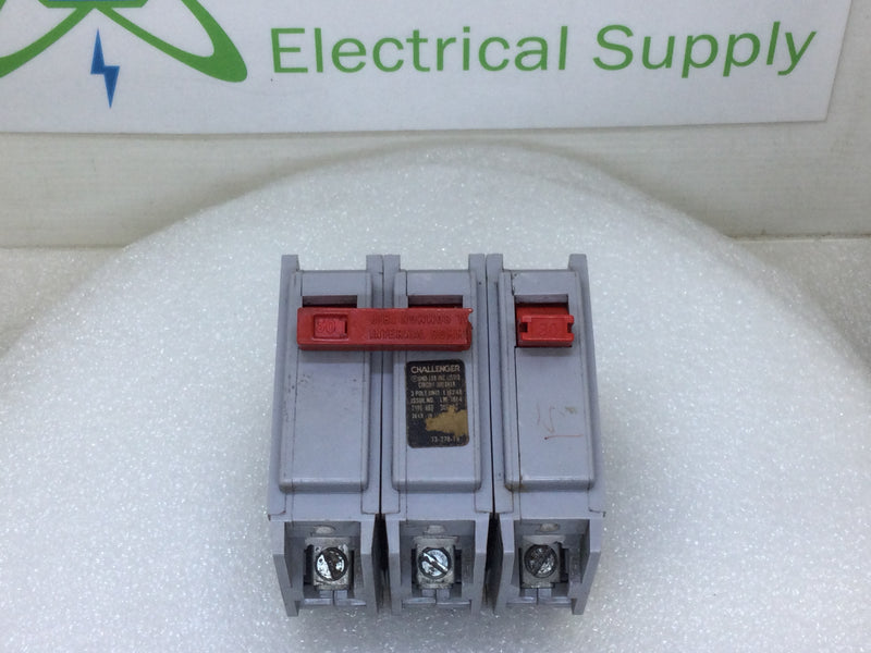 Challenger HBQ3030 30 Amp 3 Pole 240V Bolt on Circuit Breaker HBQ3D030 - Flaw