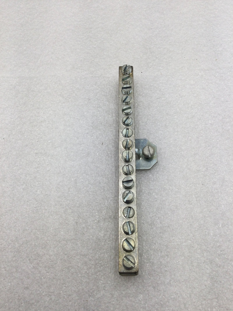 Challenger 16 Position 4-14 AWG Grounding Bar for M112-24 Load Center 1/2" X 6"