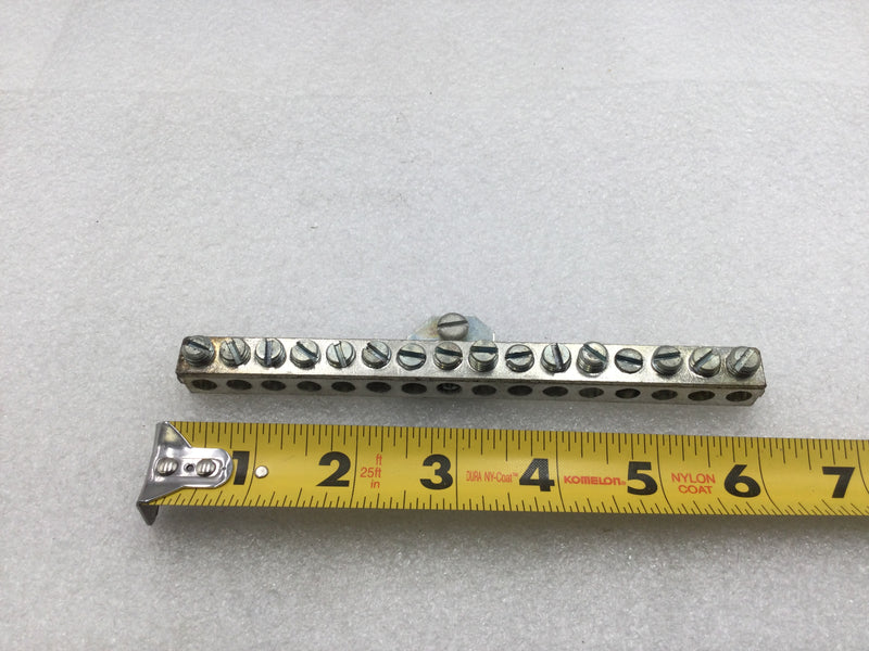 Challenger 16 Position 4-14 AWG Grounding Bar for M112-24 Load Center 1/2" X 6"
