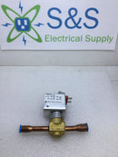 Emerson Liebert P-0070S Valve Solenoid 1/2 ODM x 1/20 DF Coil Type AMSV 24 Volts