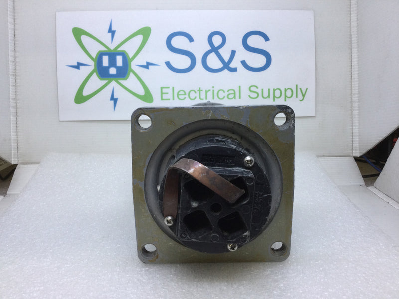 Hubbell HBL4100RS2WR Industrial Grade Female Receptacle 3 Pole 4 Wire 100 Amp