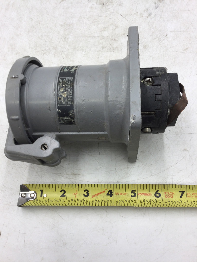 Hubbell HBL4100RS2WR Industrial Grade Female Receptacle 3 Pole 4 Wire 100 Amp