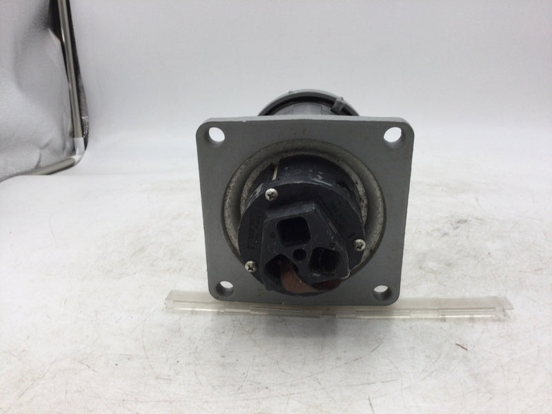 Hubbell HBL3100RS2W Industrial Grade Female Receptacle 2 Pole 3 Wire 100 Amp