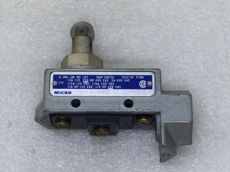 Honeywell/Micro Switch BZE6-2RQ8 Roller Plunger Limit Switch 15 Amp 600 VAC Max