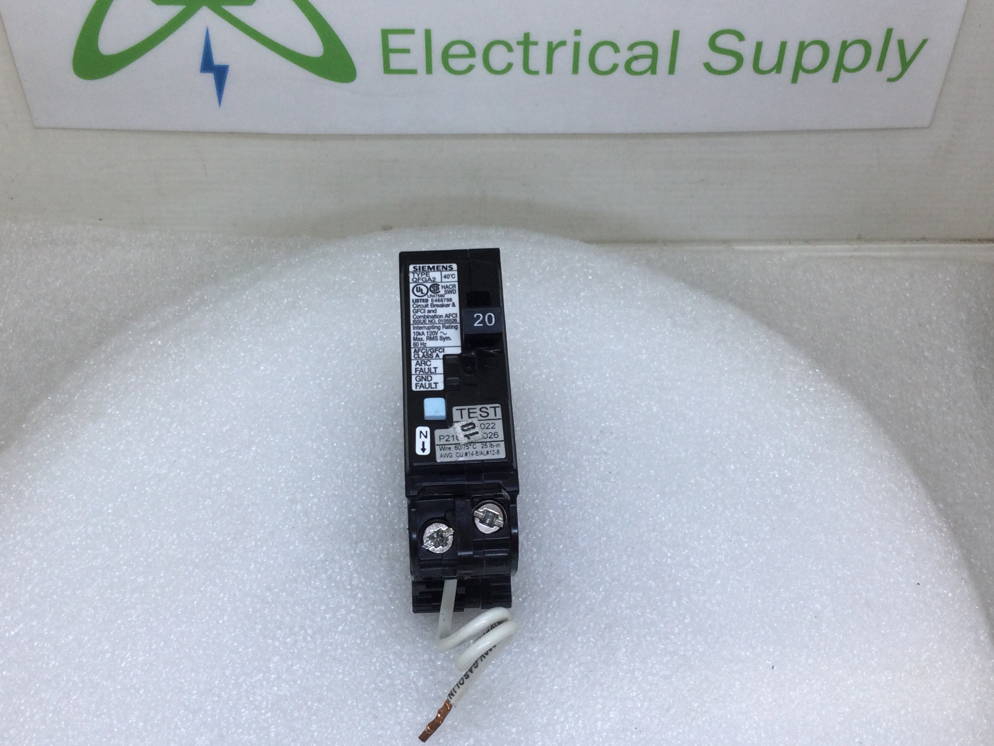 Siemens Q120DF 20 Amp 1 Pole 120V GFCI/AFCI Protected Circuit Breaker