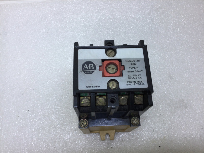 Allen-Bradley 700-P400A1 Series: B Bulletin 700 Type P Direct Drive AC Relay 12 Pole MAX 120-600V 10-20A