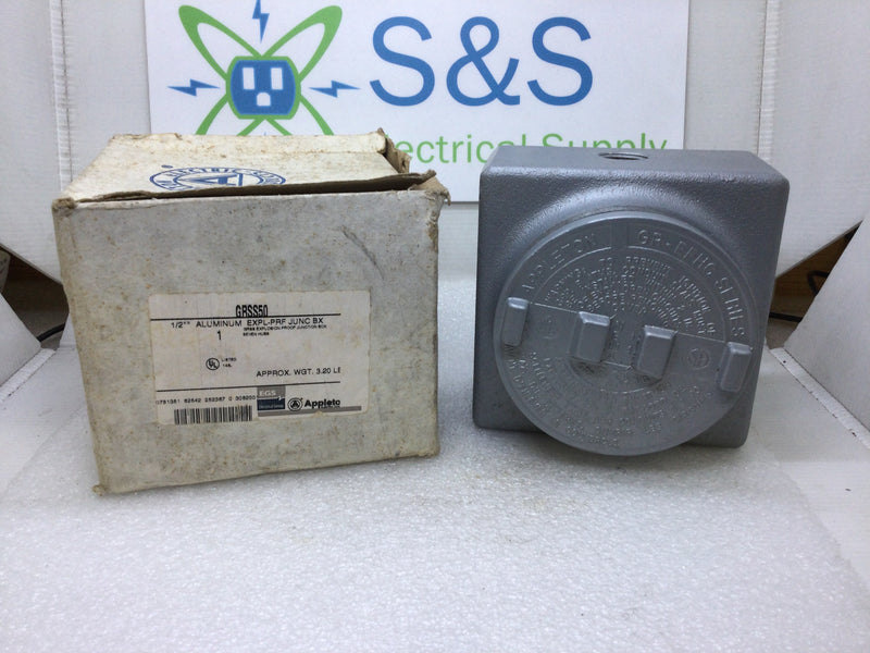 Appleton Electric GRSS50 1/2" Aluminum 7-Hub Explosion Proof Junction Box