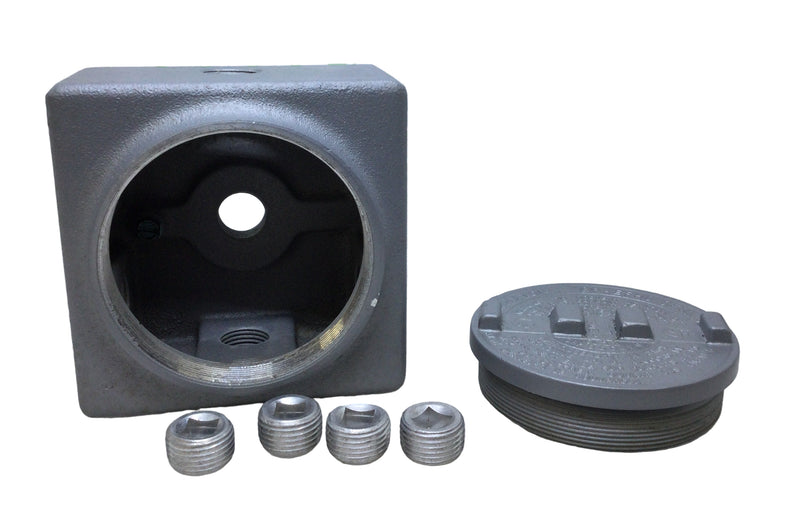 Appleton Electric GRSS50 1/2" Aluminum 7-Hub Explosion Proof Junction Box