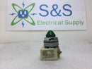 Square D Class 9001 KM-7 Green Pilot Light Module 220/240 VAC 50/60 Hz Series G Lamp GE755