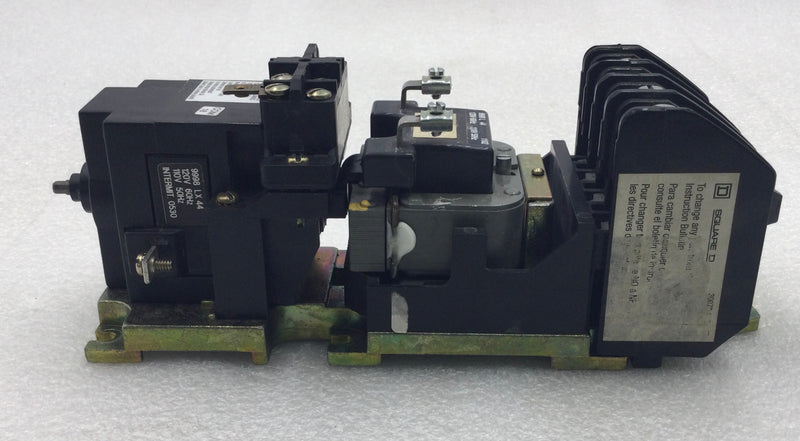 Square D 8903LXO40V02 30 Amp 4 Pole 120-600V Lighting Contactor w/120V Coil