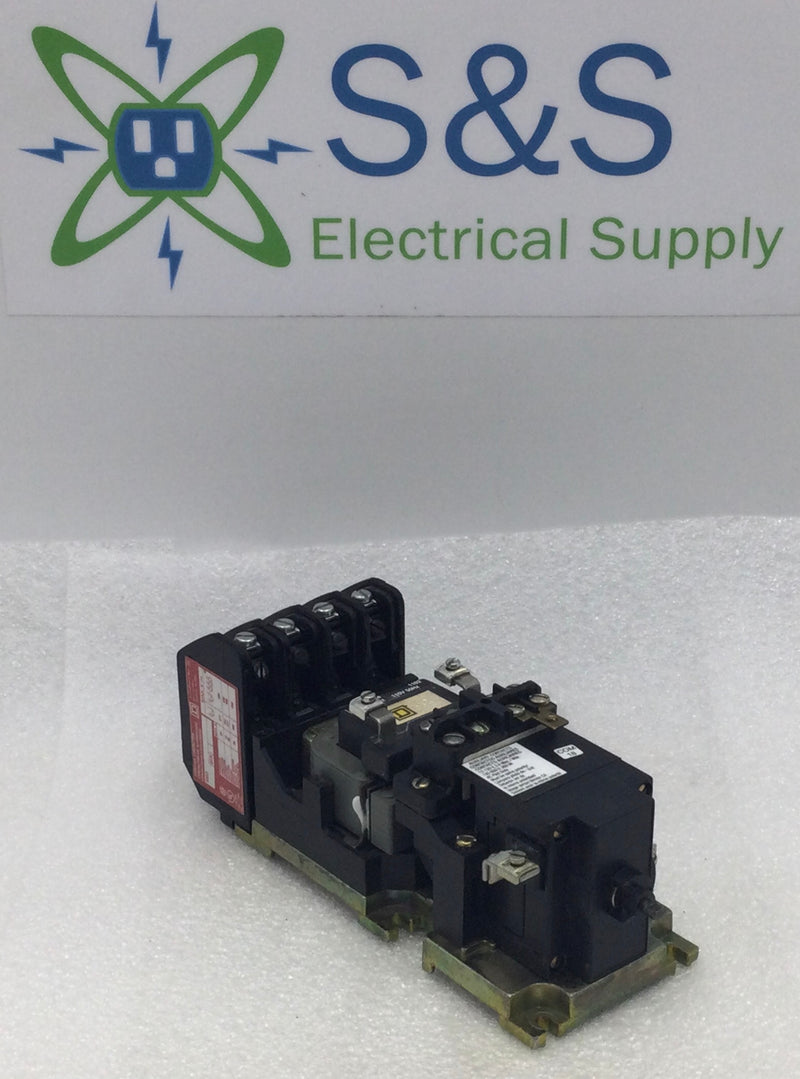 Square D 8903LXO40V02 30 Amp 4 Pole 120-600V Lighting Contactor w/120V Coil