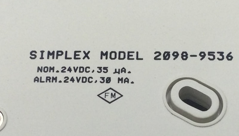 Simplex 2098-9536 1 Amp 24V 4 Wire 6 1/2" Smoke Detector Base