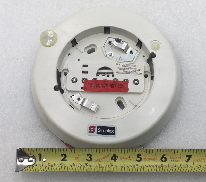 Simplex 2098-9536 1 Amp 24V 4 Wire 6 1/2" Smoke Detector Base