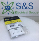 Hubbell IFP12W 1 Gang 2 Port I-Station Faceplate 4 5/8" x 3"