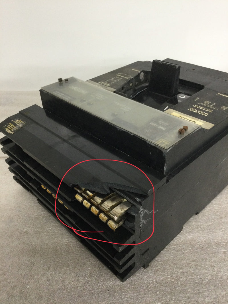 Square D ME836LI 800 Amp 3 Pole Series 3 Type ME Molded Case I Line Circuit Breaker