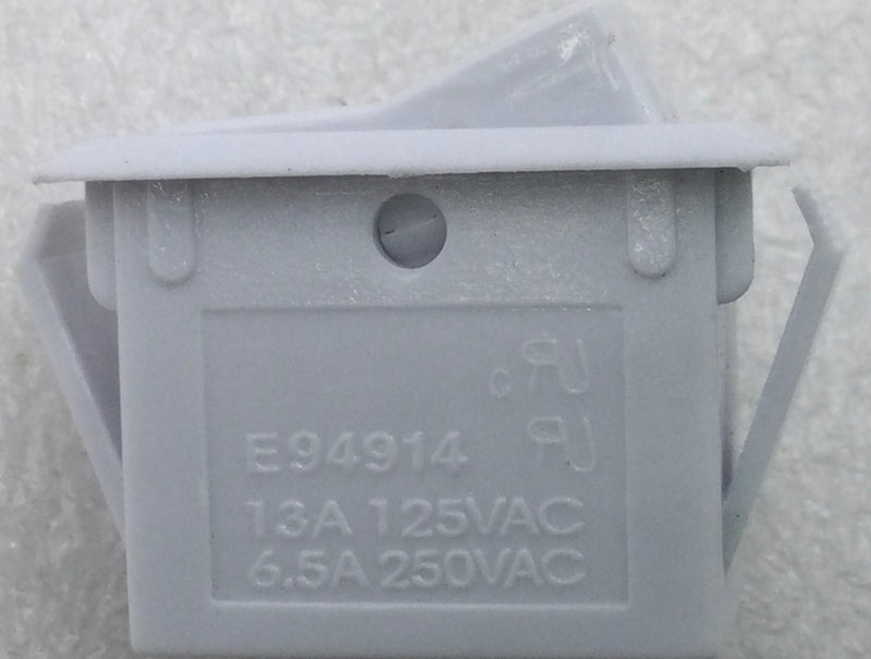 E94914 6.5-13 Amp 125/250V 2 Pin Fluorescent Rocker Switch On/Off