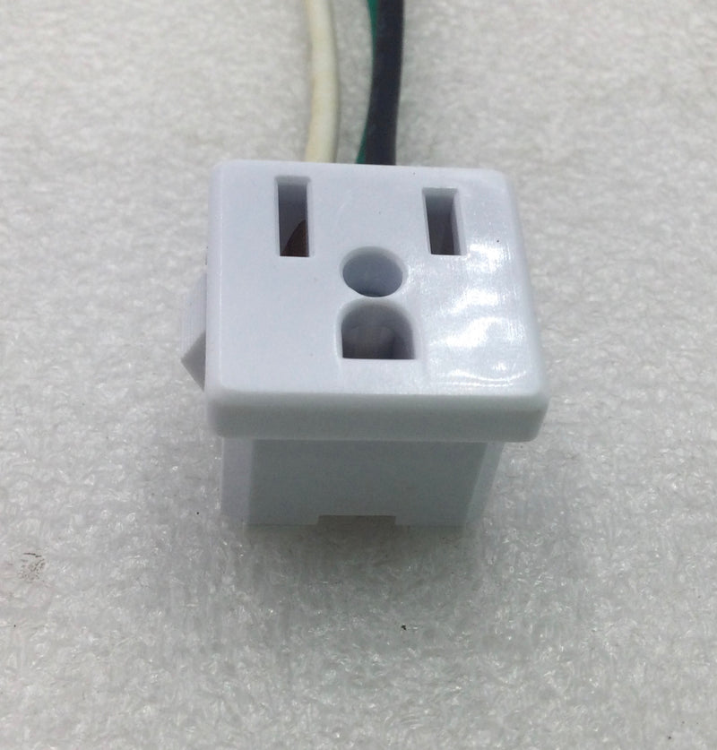 Leviton E95866 15 Amp 125V 3 Prong Snap-In Receptacle Outlet