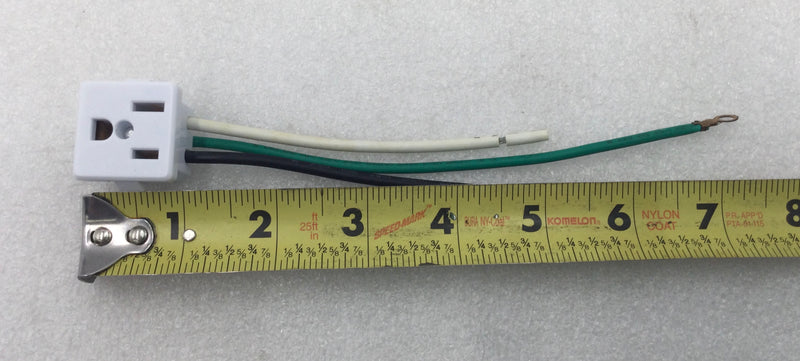 Leviton E95866 15 Amp 125V 3 Prong Snap-In Receptacle Outlet