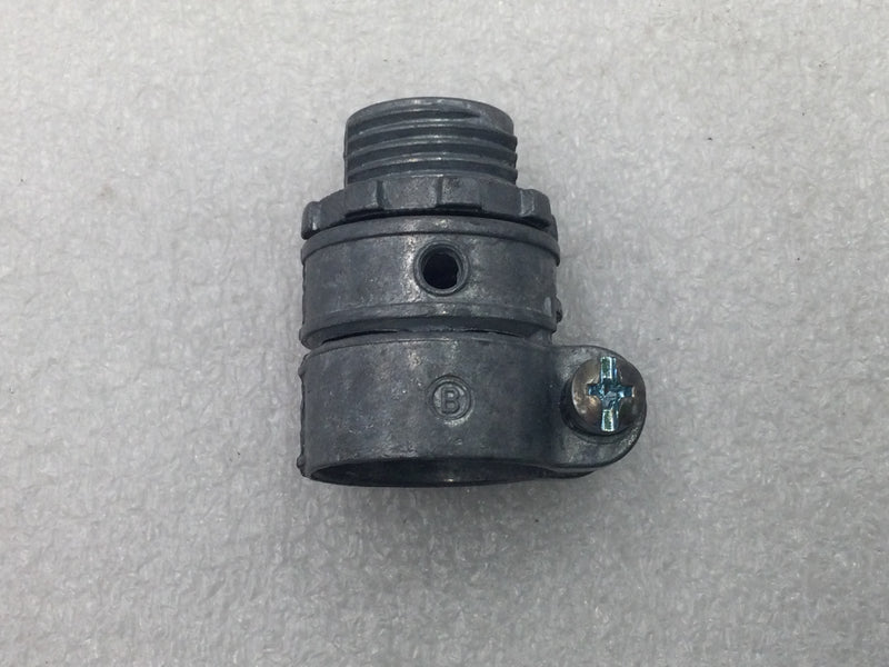 Bridgeport 407-DC2 1/2" Long Thread Flex Squeeze Connector
