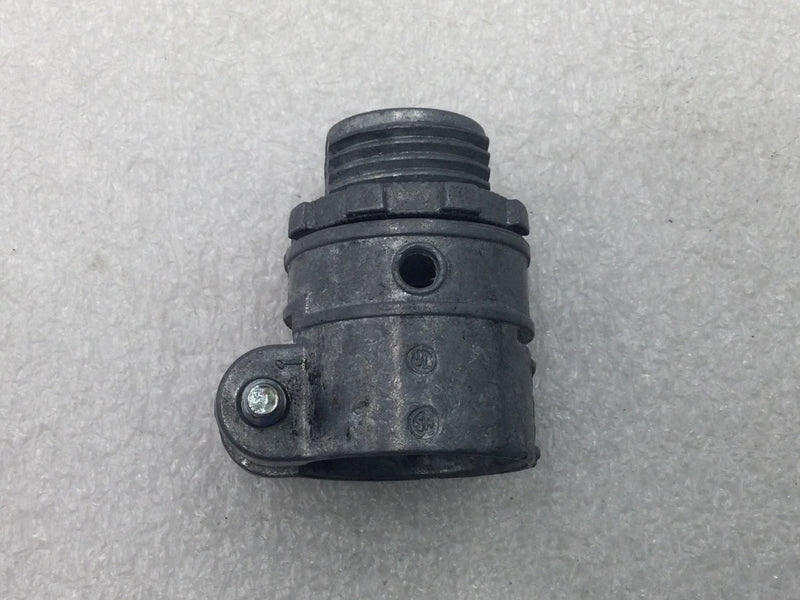 Bridgeport 407-DC2 1/2" Long Thread Flex Squeeze Connector